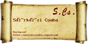 Sárközi Csaba névjegykártya